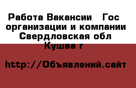 Работа Вакансии - Гос. организации и компании. Свердловская обл.,Кушва г.